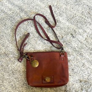 Will Leather Goods mini crossbody bag maroon brown leather
